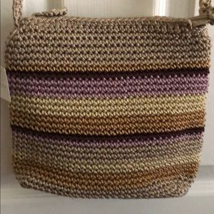 Hi Liz Clairborne Crossbody crochet purse stripe NEW